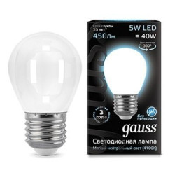 Лампочка LED Filament Globe OPAL E27 5W 4100K 1/10/50 105202205