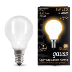 Лампочка LED Filament Globe OPAL E14 5W 2700K 1/10/50 105201105