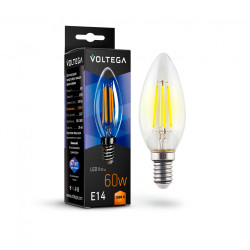 Лампочка светодиодная 2800K 580Lm E14x6W CRYSTAL 7019