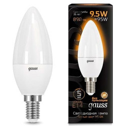 Лампочка LED Candle E14 9.5W 3000К 1/10/50 103101110
