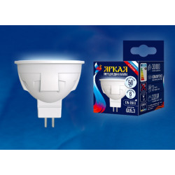 Лампочка светодиодная LED-JCDR 6W/NW/GU5.3/FR PLP01WH картон