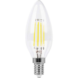 Лампочка светодиодная филаментная свеча E14 5W 2700K 530lm 25572