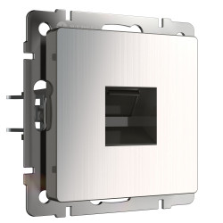 Розетка Ethernet RJ-45 (глянцевый никель) W1181002 (a051079)