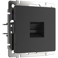 Розетка Ethernet RJ-45 (черный матовый) W1181008 (a051606)