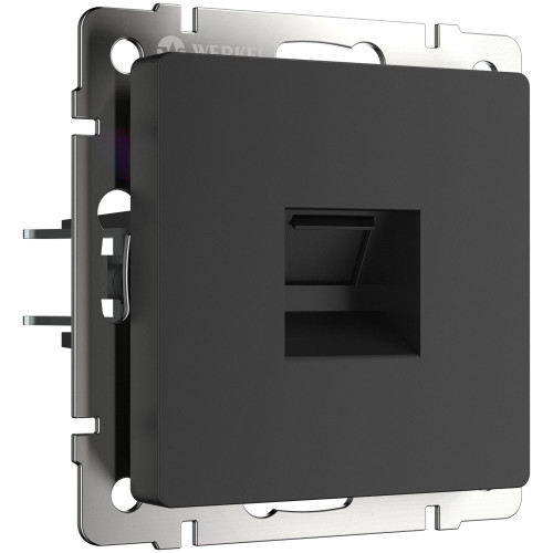 Розетка Ethernet RJ-45 (черный матовый) W1181008 (a051606)