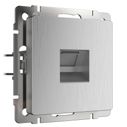 Розетка Ethernet RJ-45 (cеребряный рифленый) W1181009 (a051360)