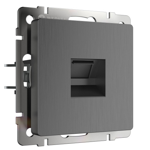 Розетка Ethernet RJ-45 (графит рифленый) W1181004 (a050748)