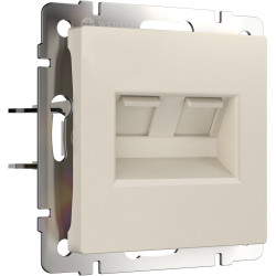 Розетка двойная Ethernet RJ-45 (айвори матовый) W1181162 Werkel (a062429)