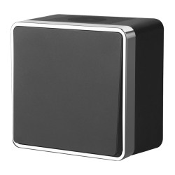 Выключатель одноклавишный влагозащищенный Gallant (черный/хром) W5010235 (a050971)