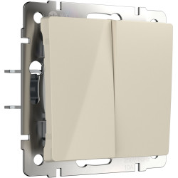 Выключатель двухклавишный с самовозвратом (слоновая кость) W1122403 Werkel (a062573)