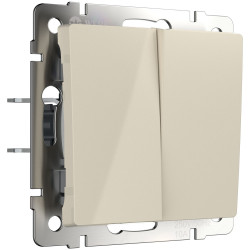 Выключатель двухклавишный (слоновая кость) W1120003 (a051475)