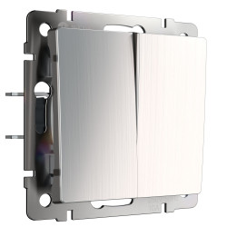 Выключатель двухклавишный (глянцевый никель) W1120002 (a051081)