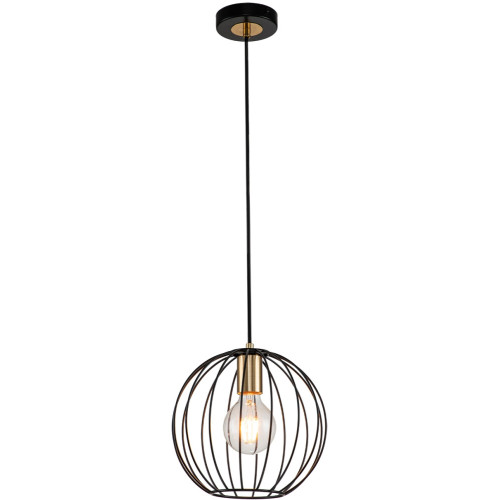 Подвесной светильник Quebec 10176/1S E27*60W Black/Brass