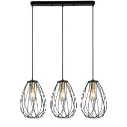 Подвесной светильник Barrie 10180/3S E27*60W Black/Brass
