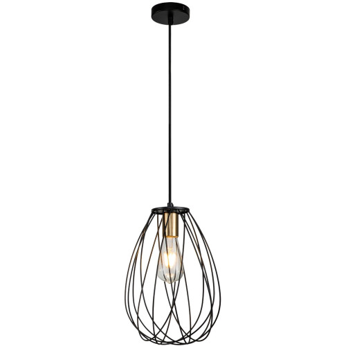 Подвесной светильник Barrie 10180/1S E27*60W Black/Brass