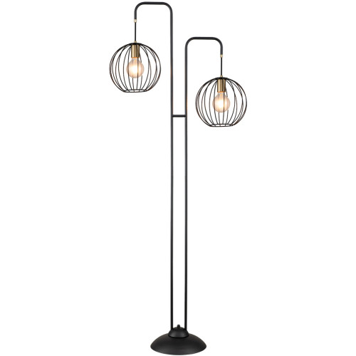 Торшер Quebec 10176/2 E27*60W Black/Brass