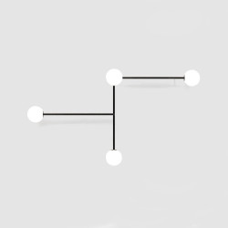 Бра LINES 4 черный
