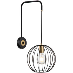 Бра Quebec 10176/1A E27*60W Black/Brass