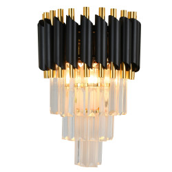 Настенный светильник хрустальный DARIAN 76017/2W GOLD BLACK