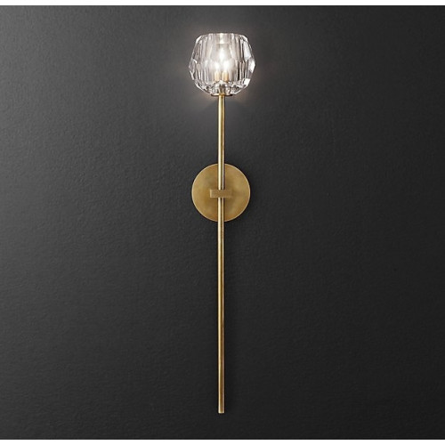 Бра RH Boule de Cristal Long Sconce Brass