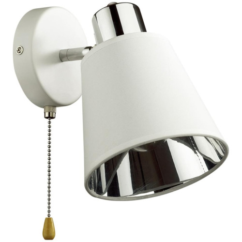 Бра с выкл. Gretchen 5219/1W белый, хром E14 40W