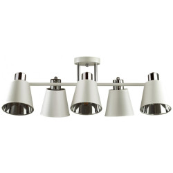 Потолочная люстра на штанге Gretchen 5219/5C белый, хром E14 5*40W