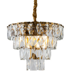 Подвесная люстра Amazone KG1113P-7 brass/clear