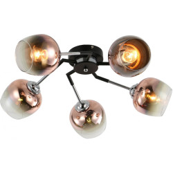 Люстра потолочная Miley 1176/5P E27*60W Black/Chrome