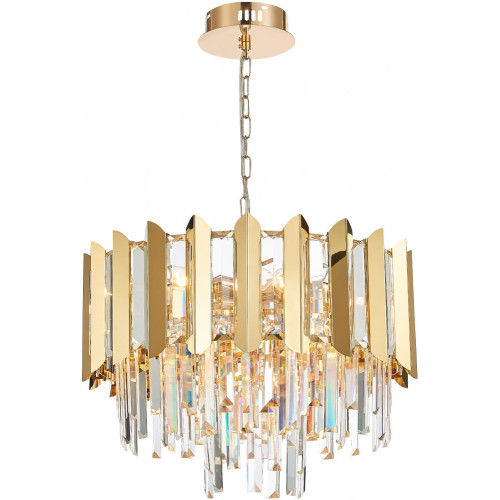 Подвесная люстра хрустальная AMAZONE 81444/8C GOLD