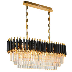 Подвесная люстра хрустальная DARIAN 76017/8C GOLD BLACK