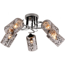 Люстра потолочная на штанге Alfie 1141/5P E27*60W Chrome/Black
