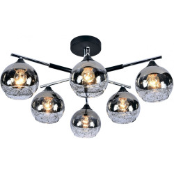 Люстра потолочная на штанге Carom 693/6P E27*60W Black/Chrome