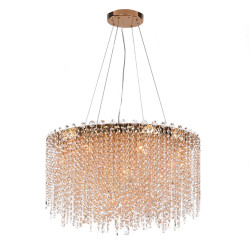 Подвесная люстра хрустальная 10918/C gold new