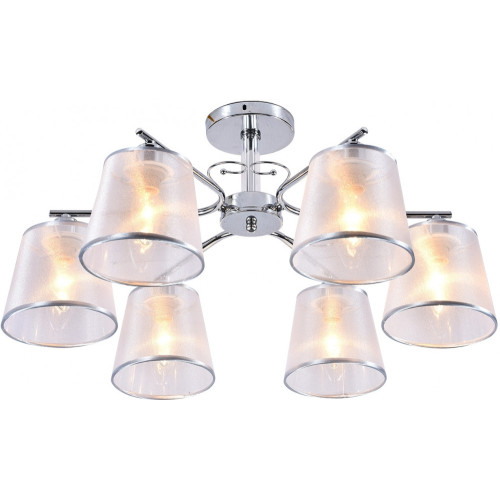 Люстра потолочная на штанге Leonа 642/6PL E14*60W Chrome