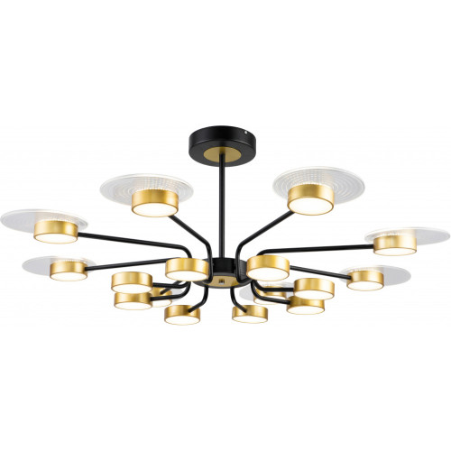 Люстра потолочная светодиодная на штанге Halo 10211/SG LED*212W Gold/Black