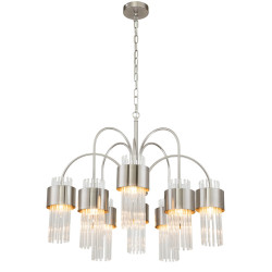 Подвесная люстра Garda 656/8PL E14*40W Satin nickel