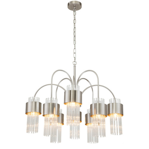 Подвесная люстра Garda 656/8PL E14*40W Satin nickel