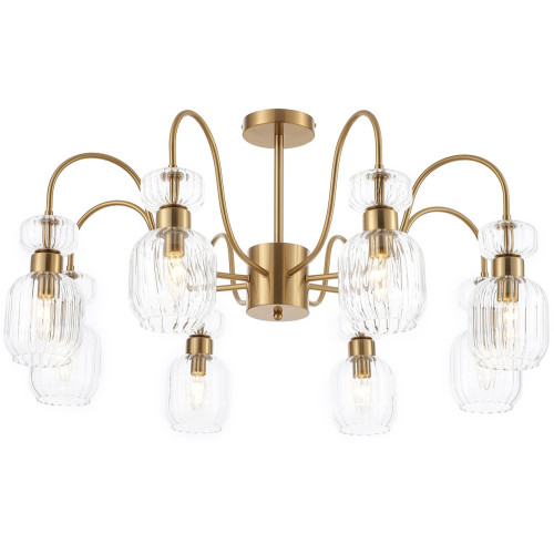 Потолочная люстра на штанге Gloss 1141/8PL E14*60W Antigue copper/Clear
