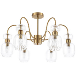 Потолочная люстра на штанге Gloss 1141/6PL E14*60W Antigue copper/Clear