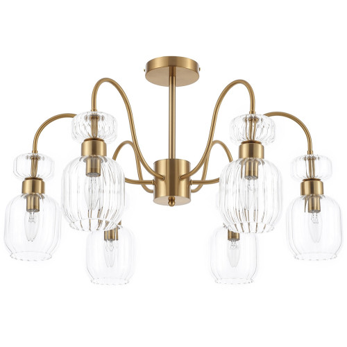 Потолочная люстра на штанге Gloss 1141/6PL E14*60W Antigue copper/Clear
