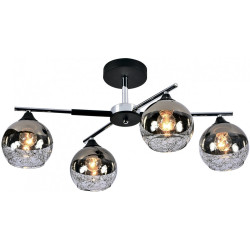 Люстра потолочная на штанге Carom 693/4P E27*60W Black/Chrome