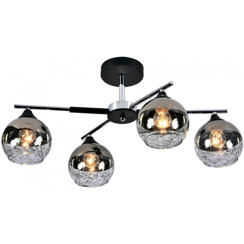 Люстра потолочная на штанге Carom 693/4P E27*60W Black/Chrome