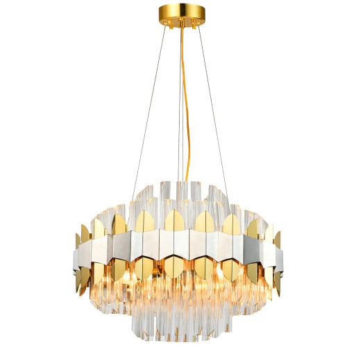 Подвесная люстра хрустальная SKALA 81435/8C BRASS SILVER