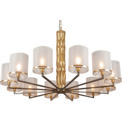 Подвесная люстра L'Arte Luce Flaire L31412 brass, black, white shade