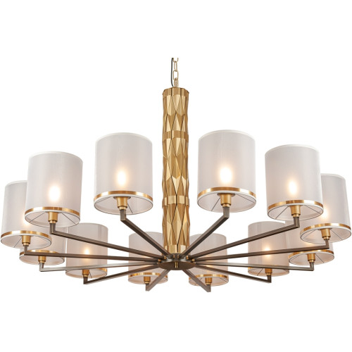 Подвесная люстра L'Arte Luce Flaire L31412 brass, black, white shade
