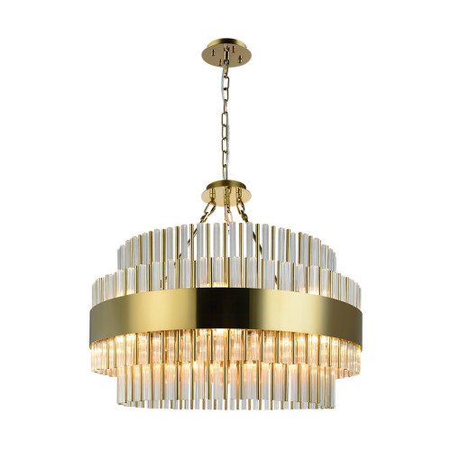 Подвесная люстра хрустальная Floridiya LH3054/18P-GDCG