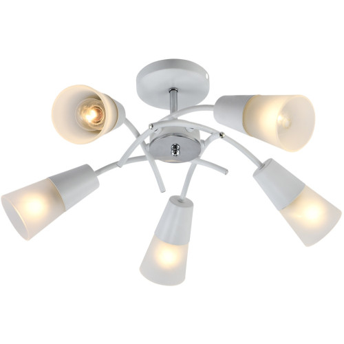 Потолочная люстра на штанге Escada Calla 1109/5P White Е14*40W White/Chrome