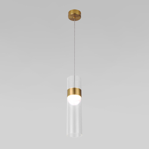 Подвесной светильник Lumen 50244/1 LED латунь/прозрачный