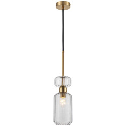 Подвесной светильник Gloss 1141/1S E14*60W Antigue copper/Smoke