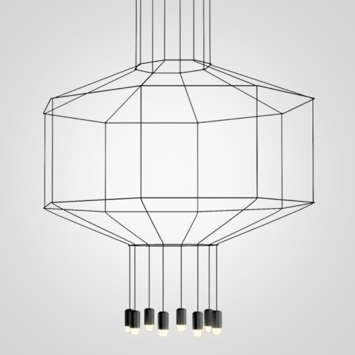 Подвесной светильник светодиодный Via Wireflow 0299 Octagonal Square Pendan Light